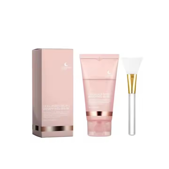 Wholesale OEM Private Label Wrapping Peel off Mask Facial Moisturizing Brighten Hydrating Smooth Face Firming Skin Care Mask with Brush