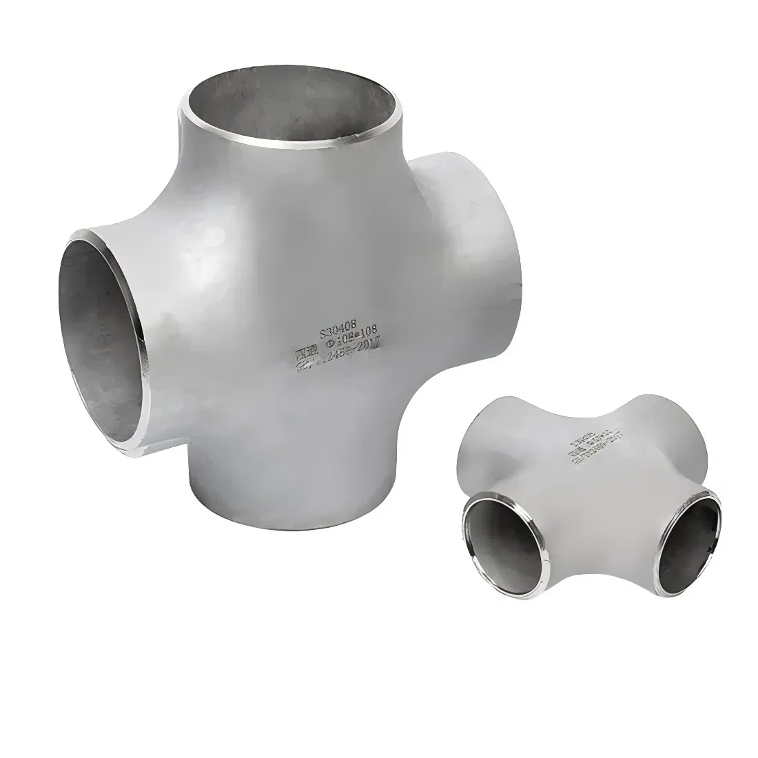 Durable Stainless Steel 4 Way Pipe Fitting for Butt Welding