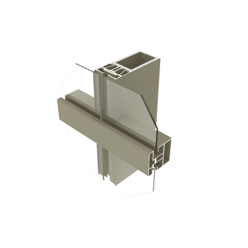 Customizable Semi-Hidden Curtain Wall Aluminum Profiles