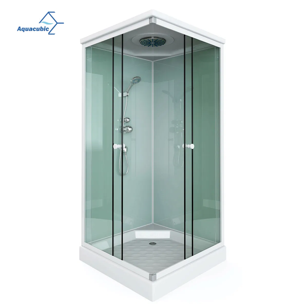 Manufacturer-Customized Shape of Bathroom Glass Steam Shower Room, Some Styles with Bathtub