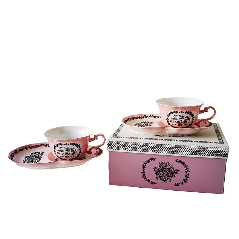 China Factories Personalized High Quality Unique Design New Bone China Luster Glaze Tea Cups and Biscuit Saucers for Afternoon Tea