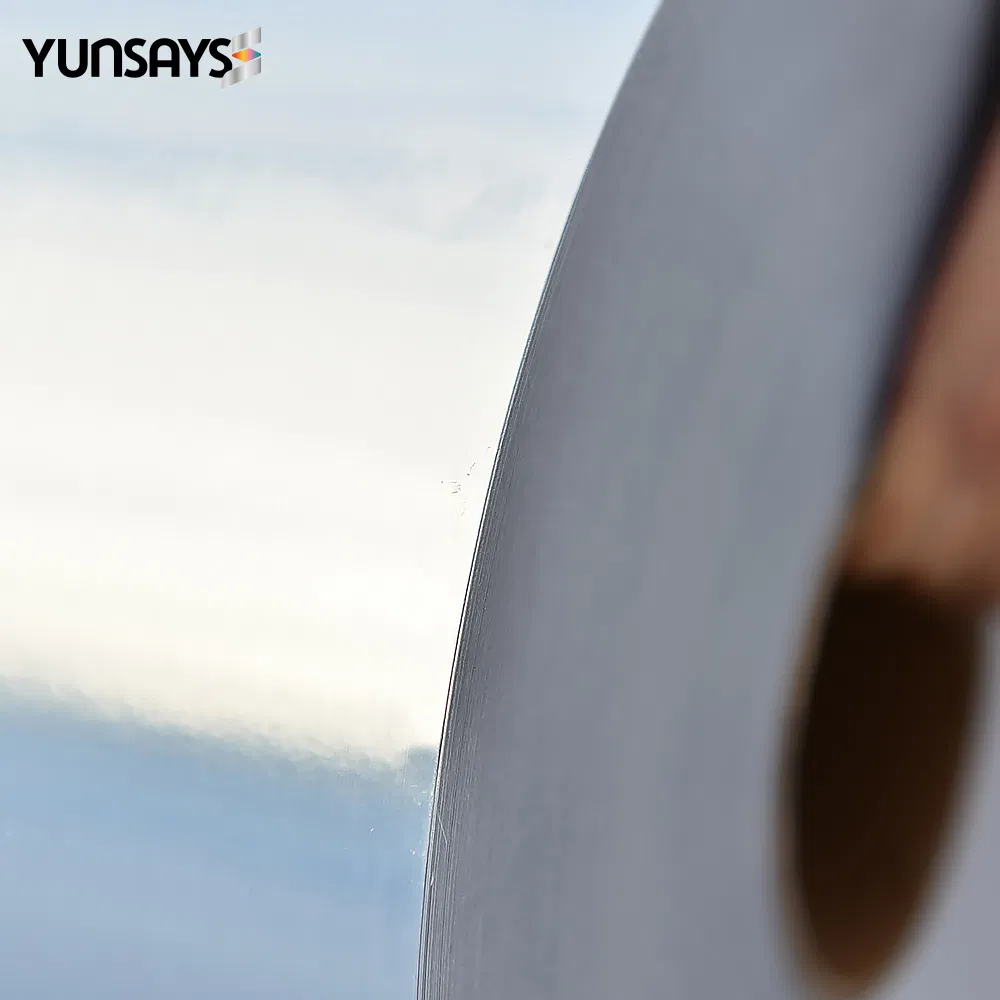 Inkjet Waterproof Custom Brushed Silver Metal Sticker Label