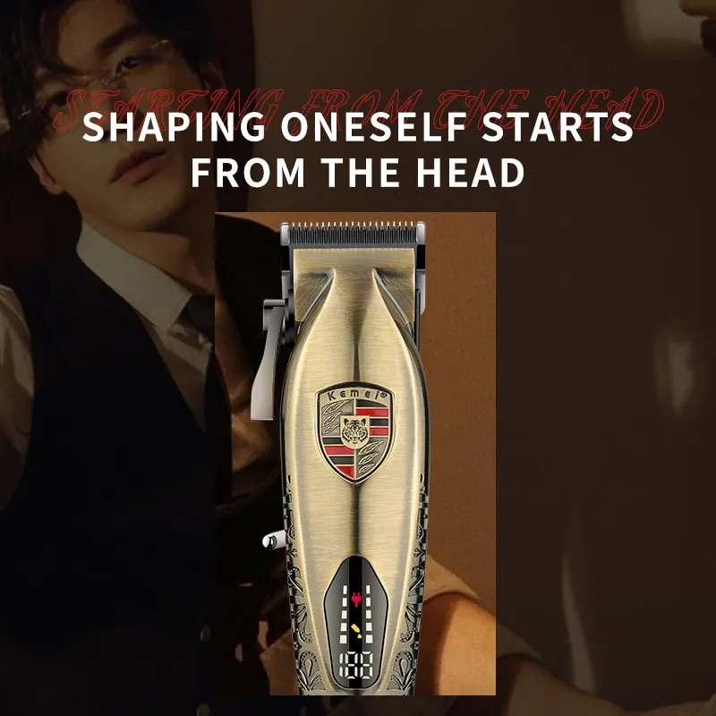 Kemei Km-2230 Men Cordless Hair Clippers Salon Series Barber Clipper Rechargeable Professional Electric Hair Clipper
