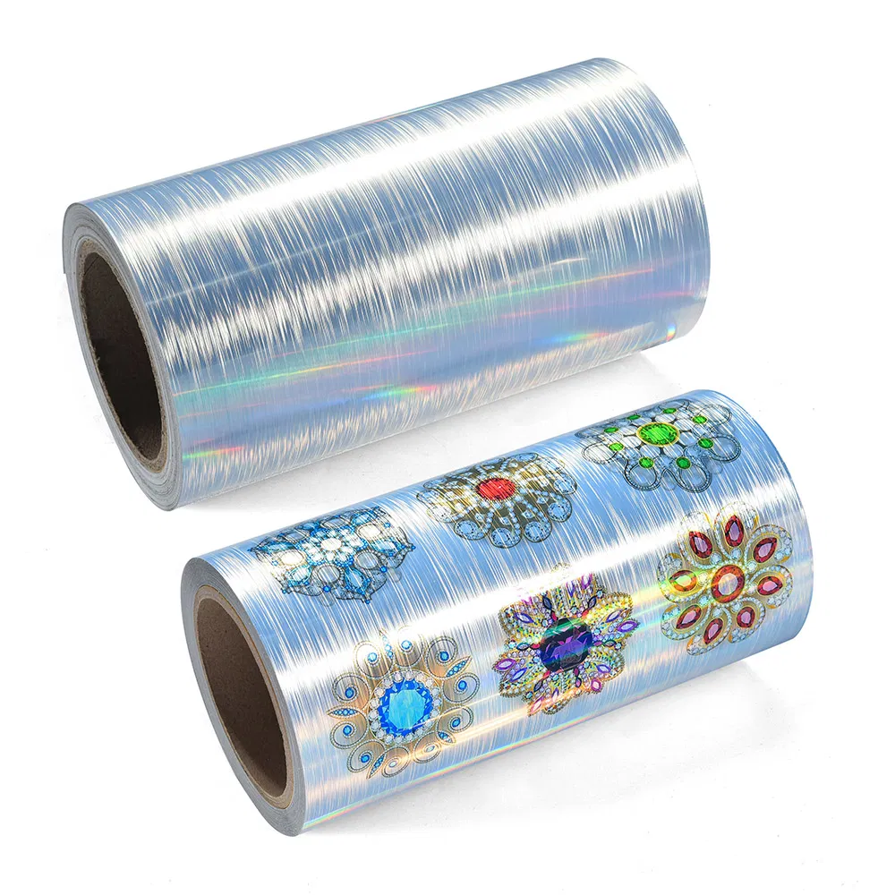 Inkjet Memjet Platinum Brushed Silver Type Waterbased Printable Pet Holographic Blank Sticker Label