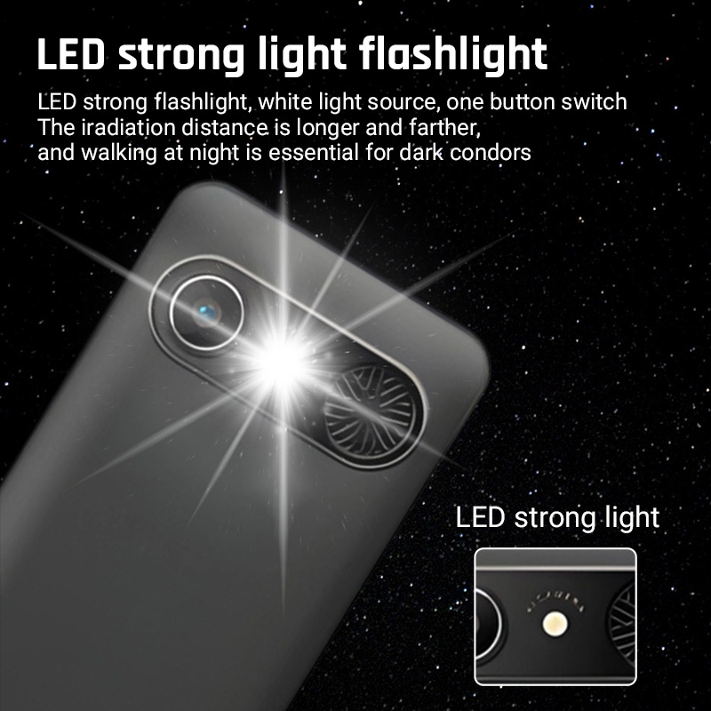 Кнопочный телефон 4G для пожилых, 2.4 дюйма, фонарик