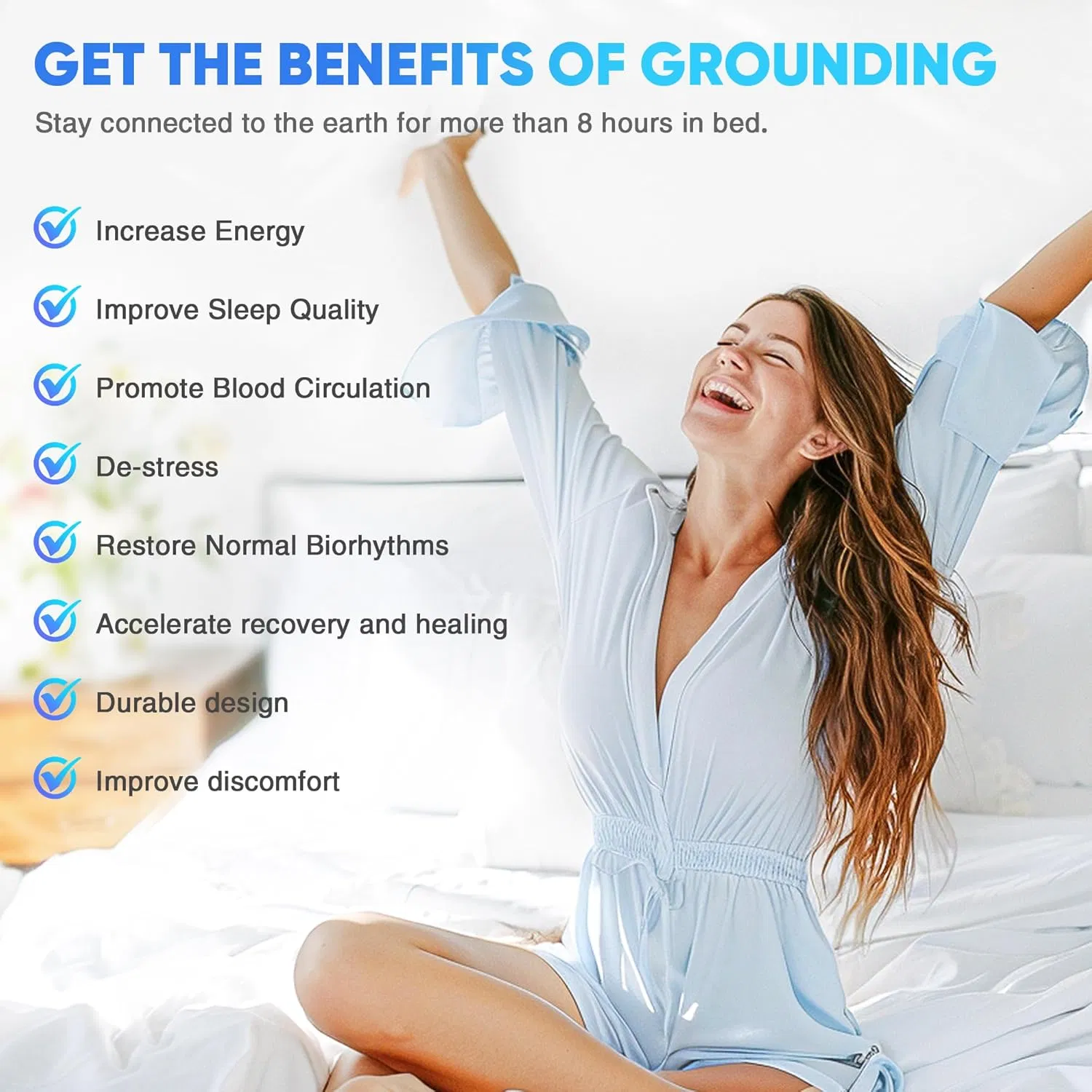 Grounding Sheets, Grounded Sheet Earth Connected Bedding Fitted Earth Sheets with Grounding Cord