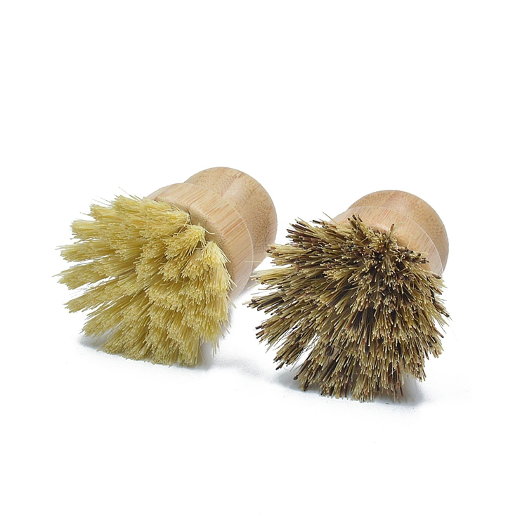 House Use Fiber Kitchen Dish Cleaning Brush Wooden Dishes Bowl Pan Pot Sisal Brushes