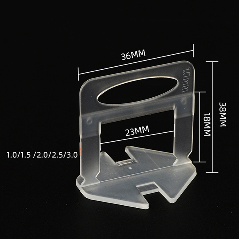 1.5mm Plastic Tile Spacers and Leveling System Clips Construction Tool Tile Accessories