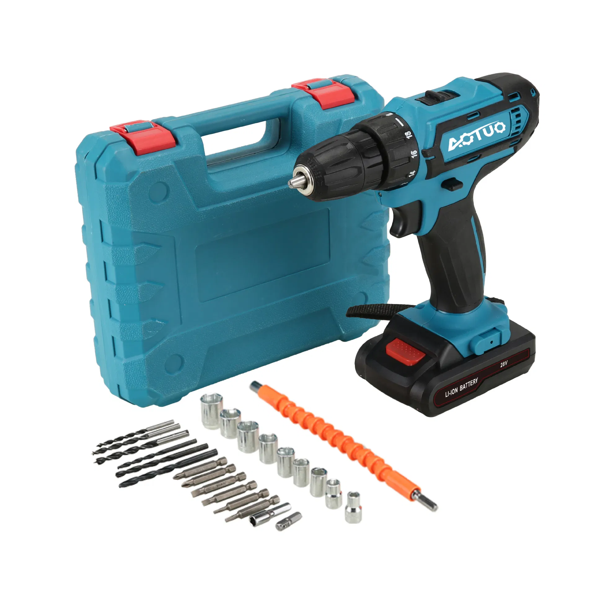 Аккумуляторная дрель-шуруповерт 21В с набором бит