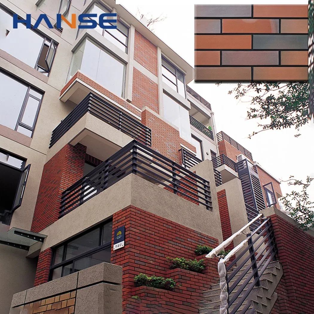 Hot Sale Decorative Exterior Textured Red Acid Proof Cheap Red Clay Brick Outdoor Tile Exterior Wall Cladding Tile
