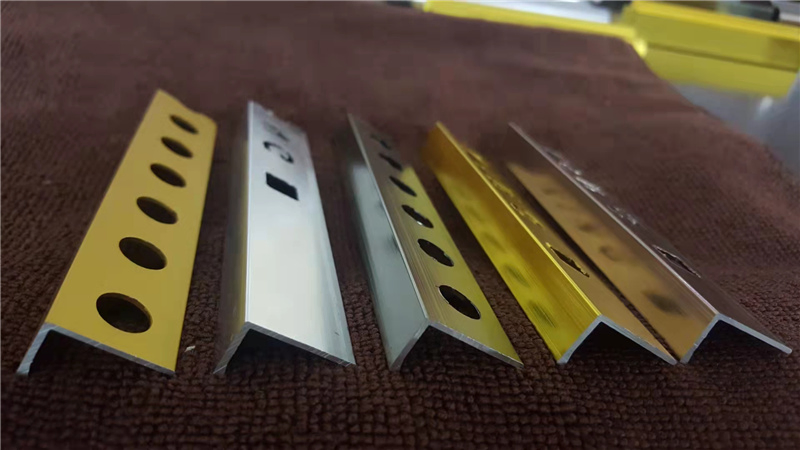 Stain Polish Tile Trim Profile for Aluminium Decoration Material with Customized Surface Treatment