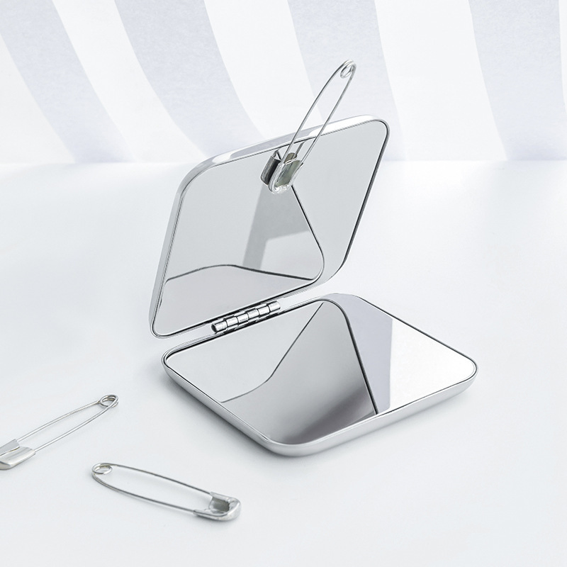 Custom Mirror Cosmetic Pocket Mirror Make up Tool Sublimation Metal Compact Mirror