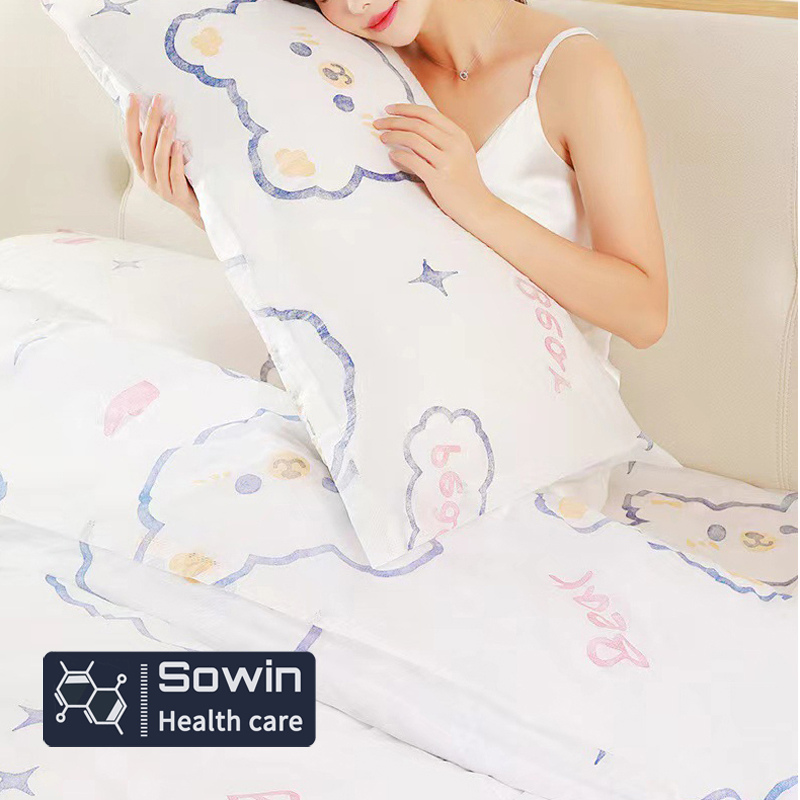 Printed Non-Woven 3PCS 4PCS Portable Sterilized Disposable Bed Cover