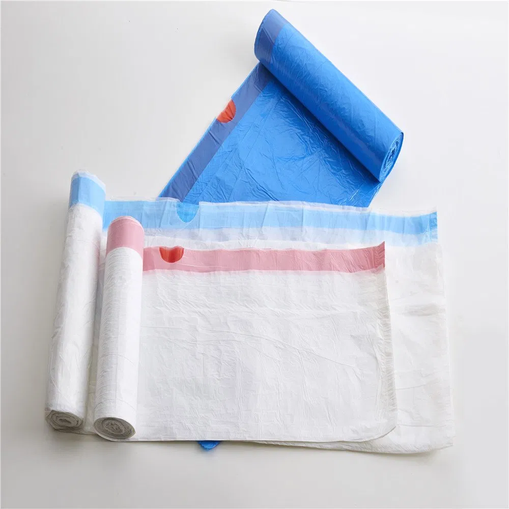 Экологичные мусорные пакеты с завязками, 45x54 см