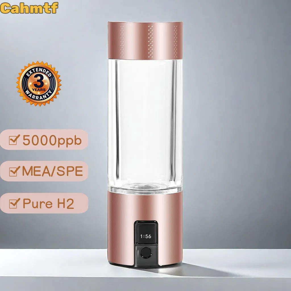 Cahmtf Hydrogen Water Bottle Electrolysis with Platinum Plated Electrode Hydrogen Generator