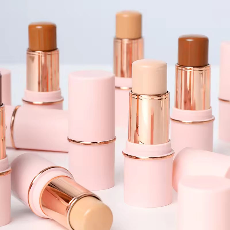 Oil-Control Foundation Stick with Built-in Concealer - Long-Lasting Matte Formula for Oily Skin