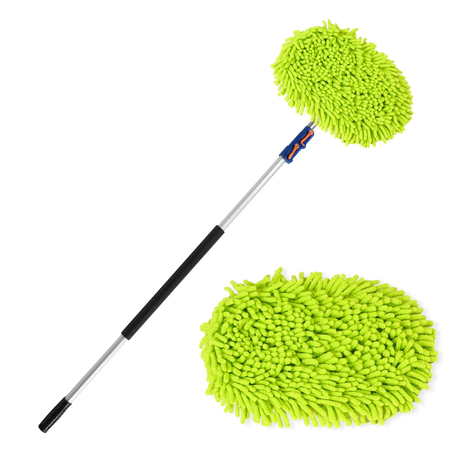 Microfiber Car Wash Mop Chenille Wash Brush Sponge with Telescopic Aluminum Pole