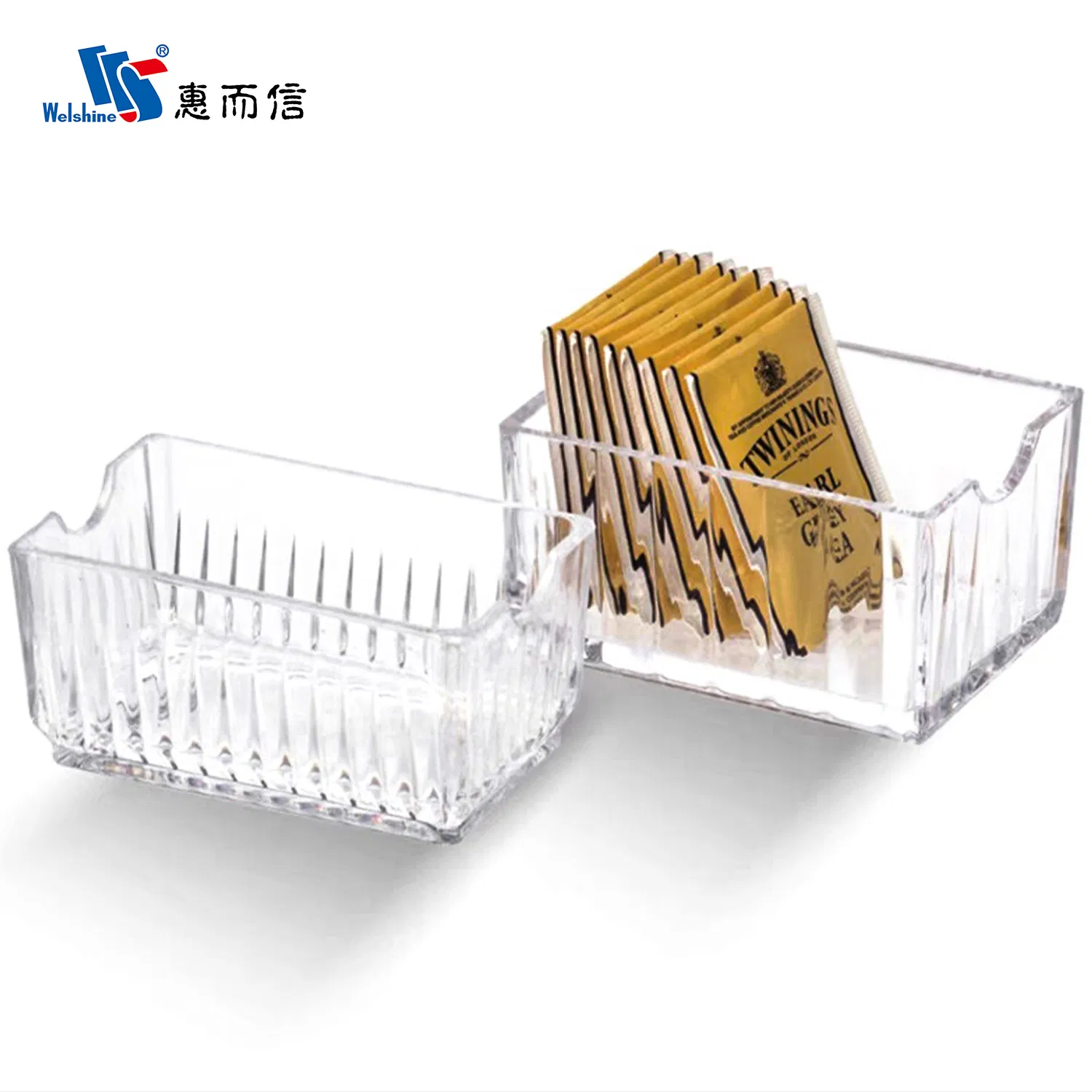 Organizer Plastic Storage Clear Acrylic Box for Sugar Condiment Accessories Holder