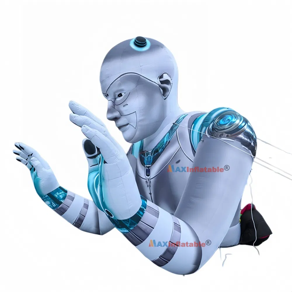 Giant 15meter Inflatable Realistic Robot Air Model Fro Stage Decoration