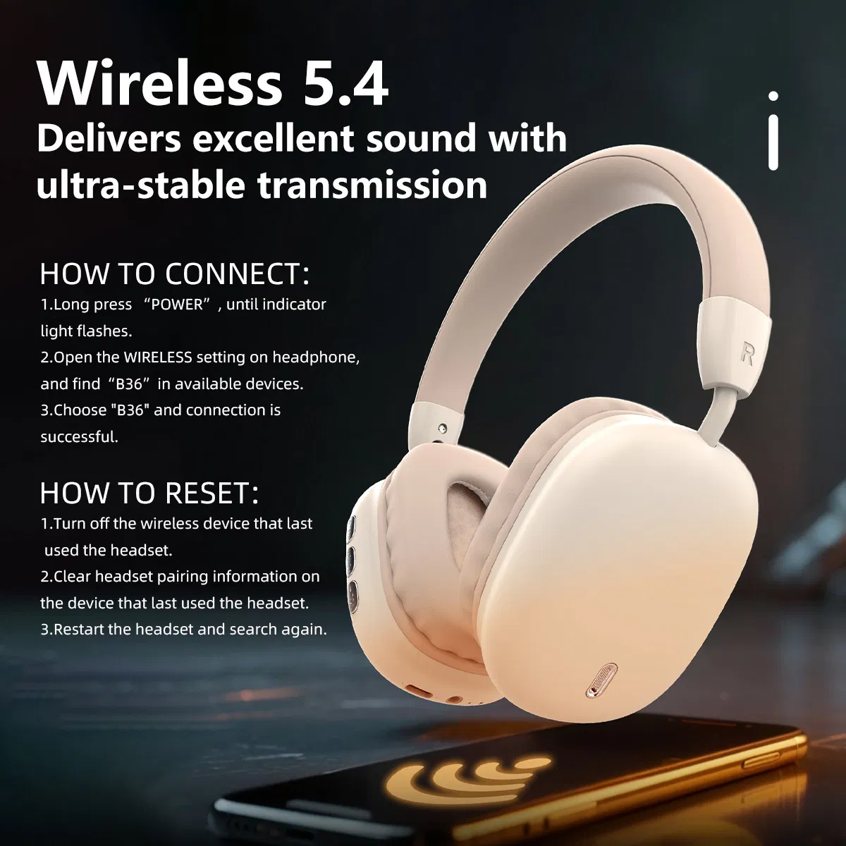 Беспроводные наушники Bluetooth Over-Ear