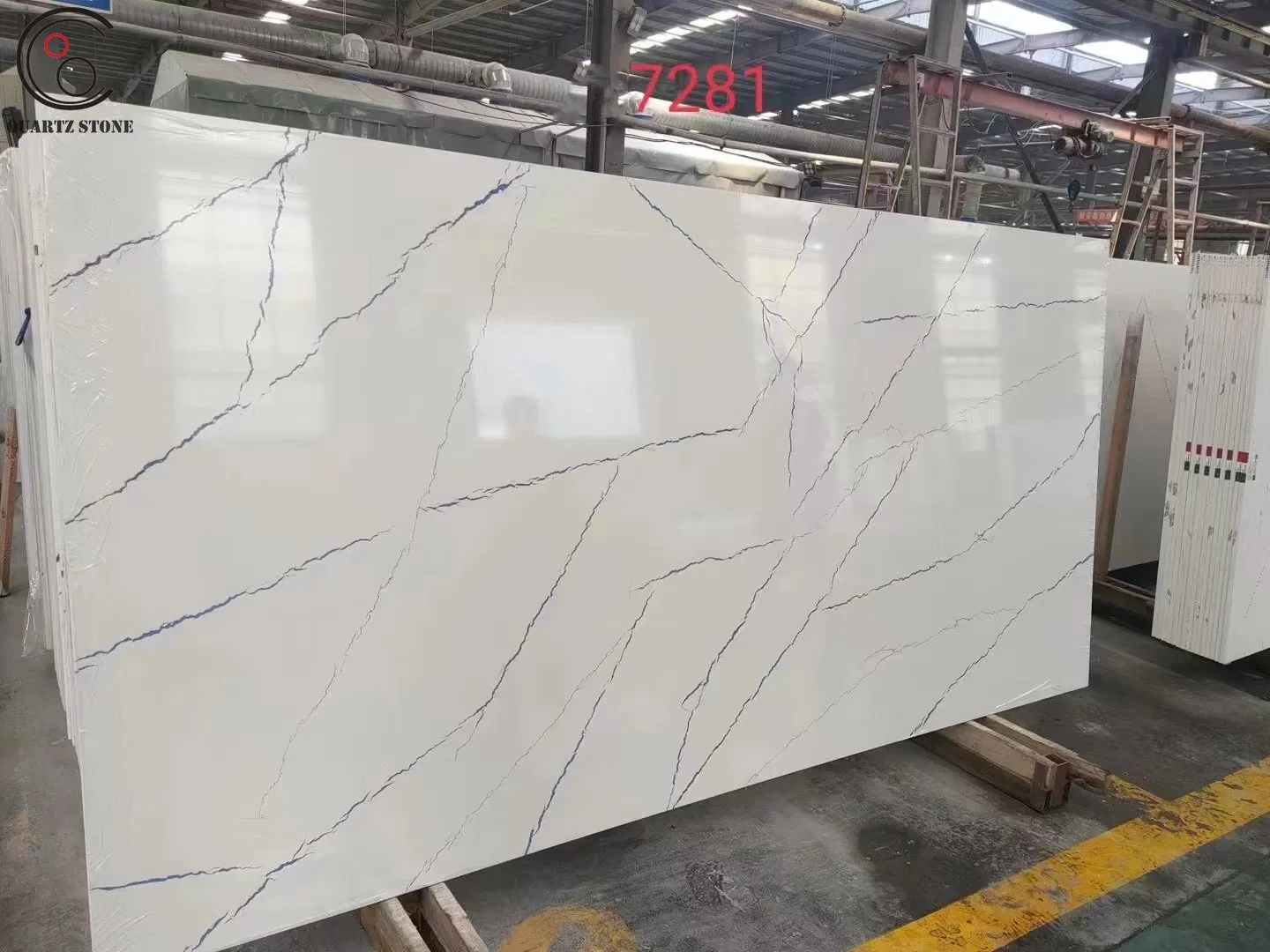New Artificial Calacatta Quartz Stone Used Mancfacture Countertop Color Quartz Slabs