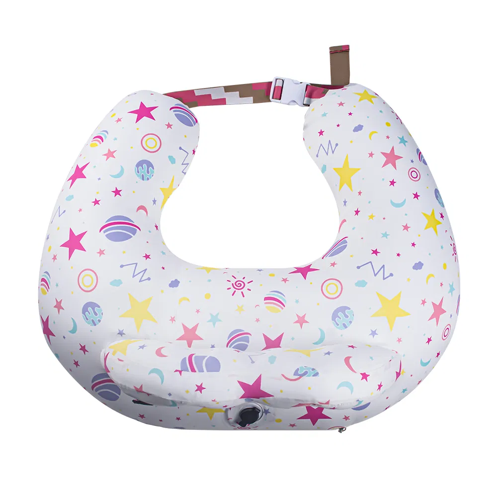 TPU Inflatable Nursing Pillow Portable Aid Pillow with Washable Cotton Cover