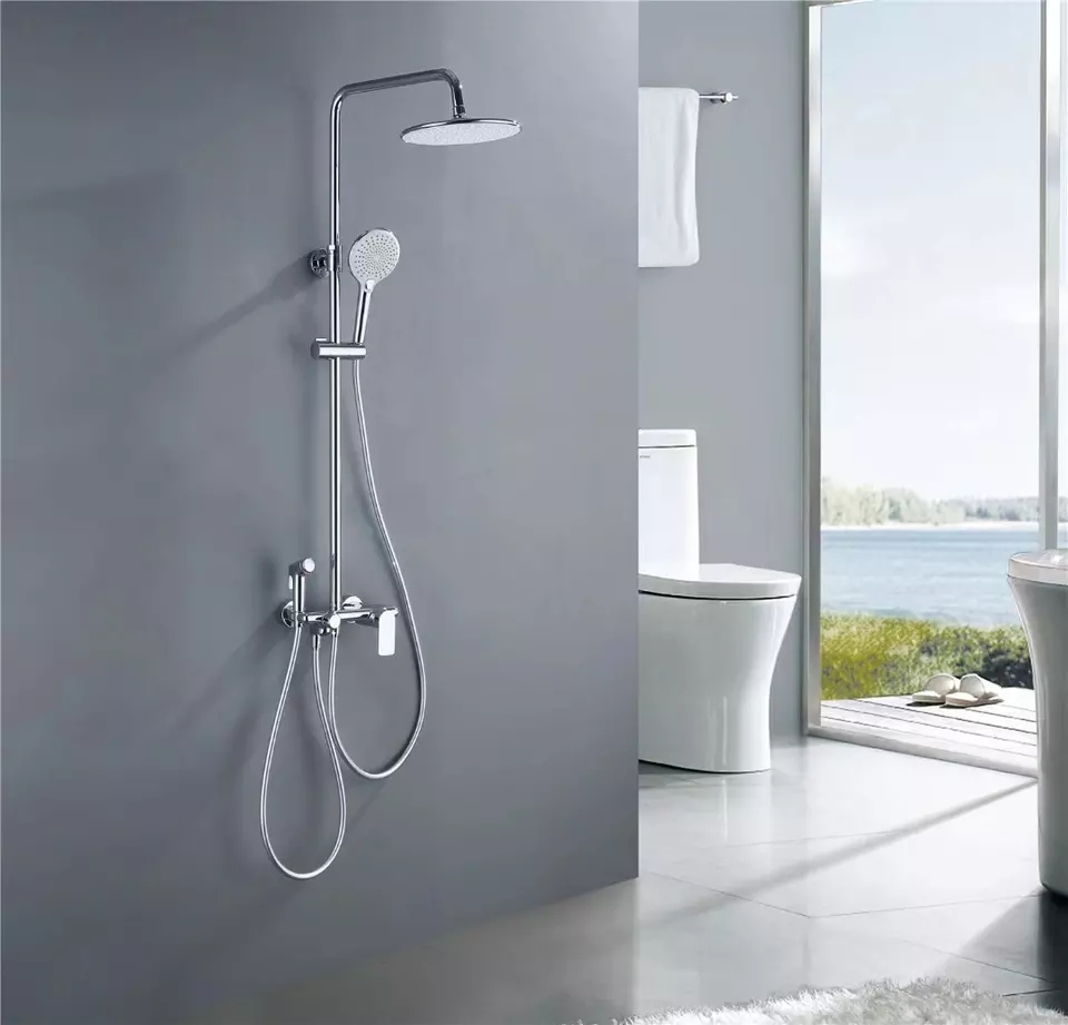 Amazon Hot Selling Shower Set Brass Chrome Star Sky Pressurized Shower