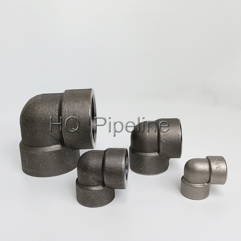 High Pressure of 2000lbs 3000lbs 6000lbs Threaded Pipe Fittings Forged Steel Socket Elbows