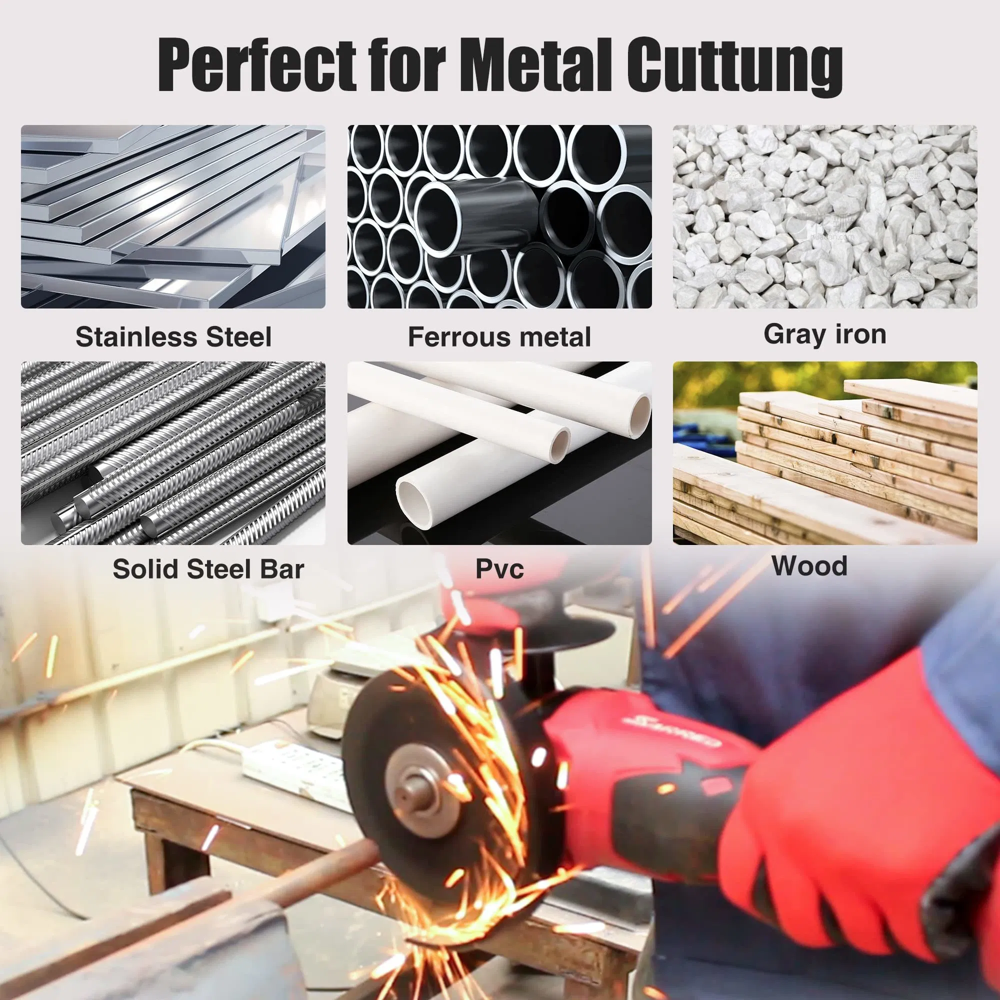 Отрезные круги 4.5 дюйма для металла, 25 шт