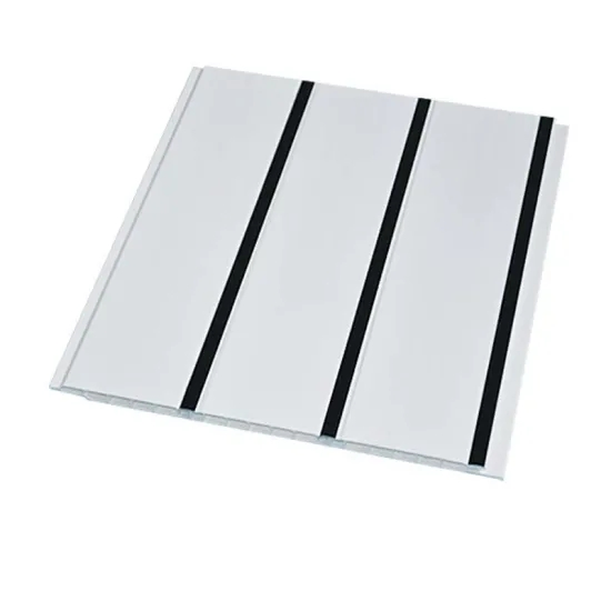 Three Silver Line Grooves of PVC Wall Panel Tile for Ceiling Design