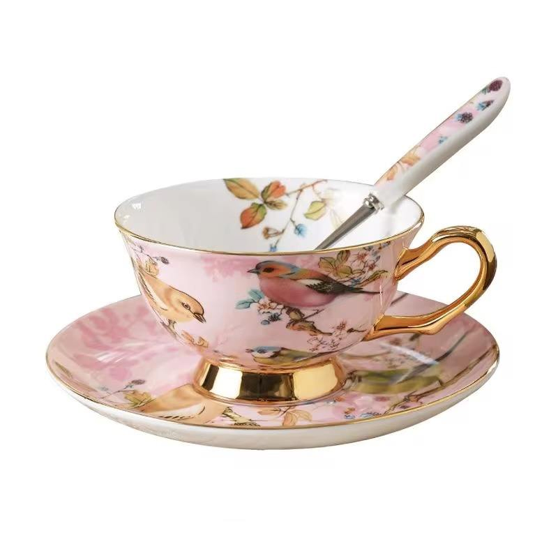 Afternoon Tea Coffee Mug Set Handle Bone China Espresso Coffee Cup