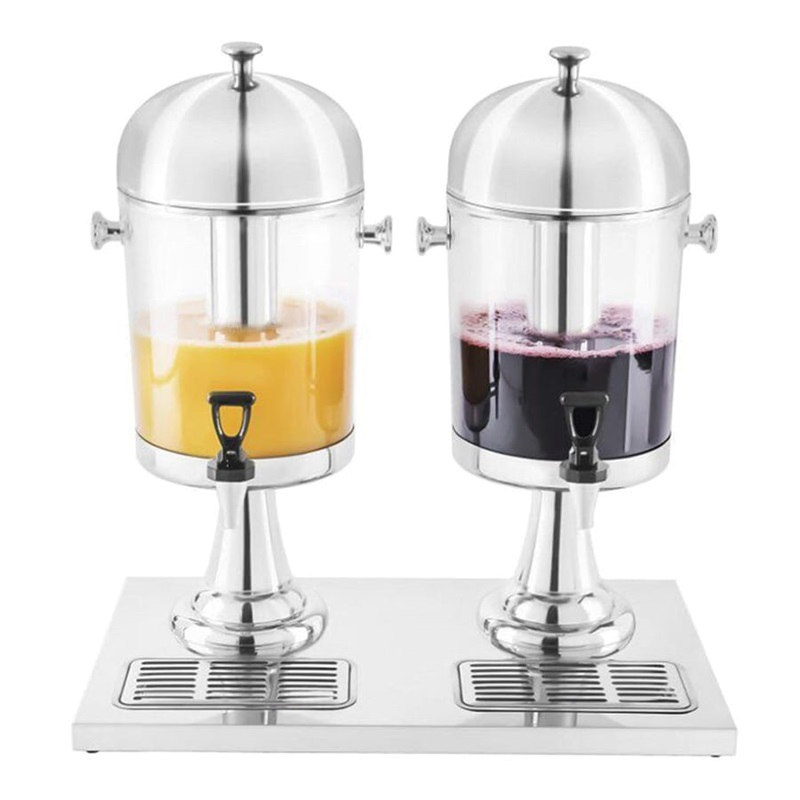 Hotel Stainless Steel 3 Compartment Drink Fruit Juice Dispenser