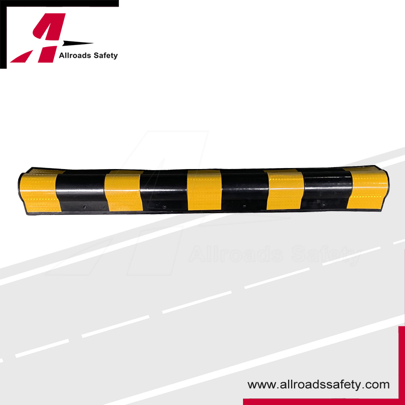 1000mm Rubber Corner Bumper Guard with Yellow Reflective Tapes