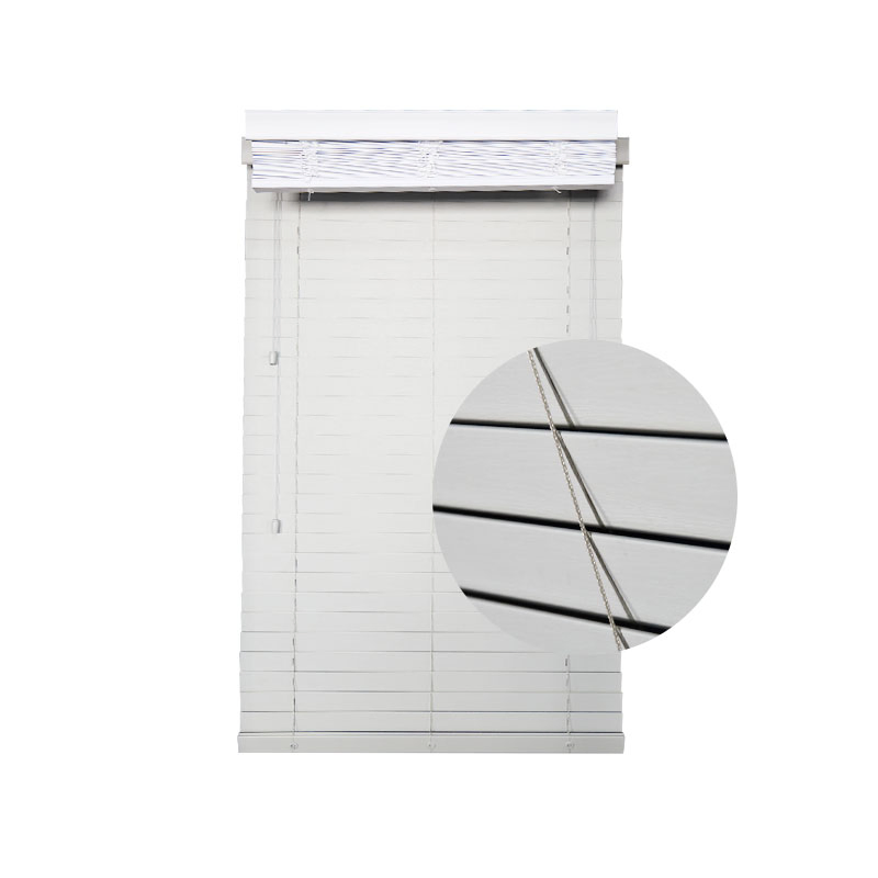 Indoor-Decoration 2" Hot Sale PVC Fauxwood Corded Window Blinds Dining Room Office