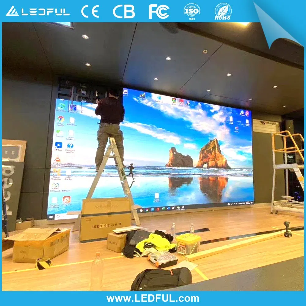 Ultra Slim Indoor Fixed LED Video Wall Digital Advertising Billboard Front Service P1.5 Indoor LED Display