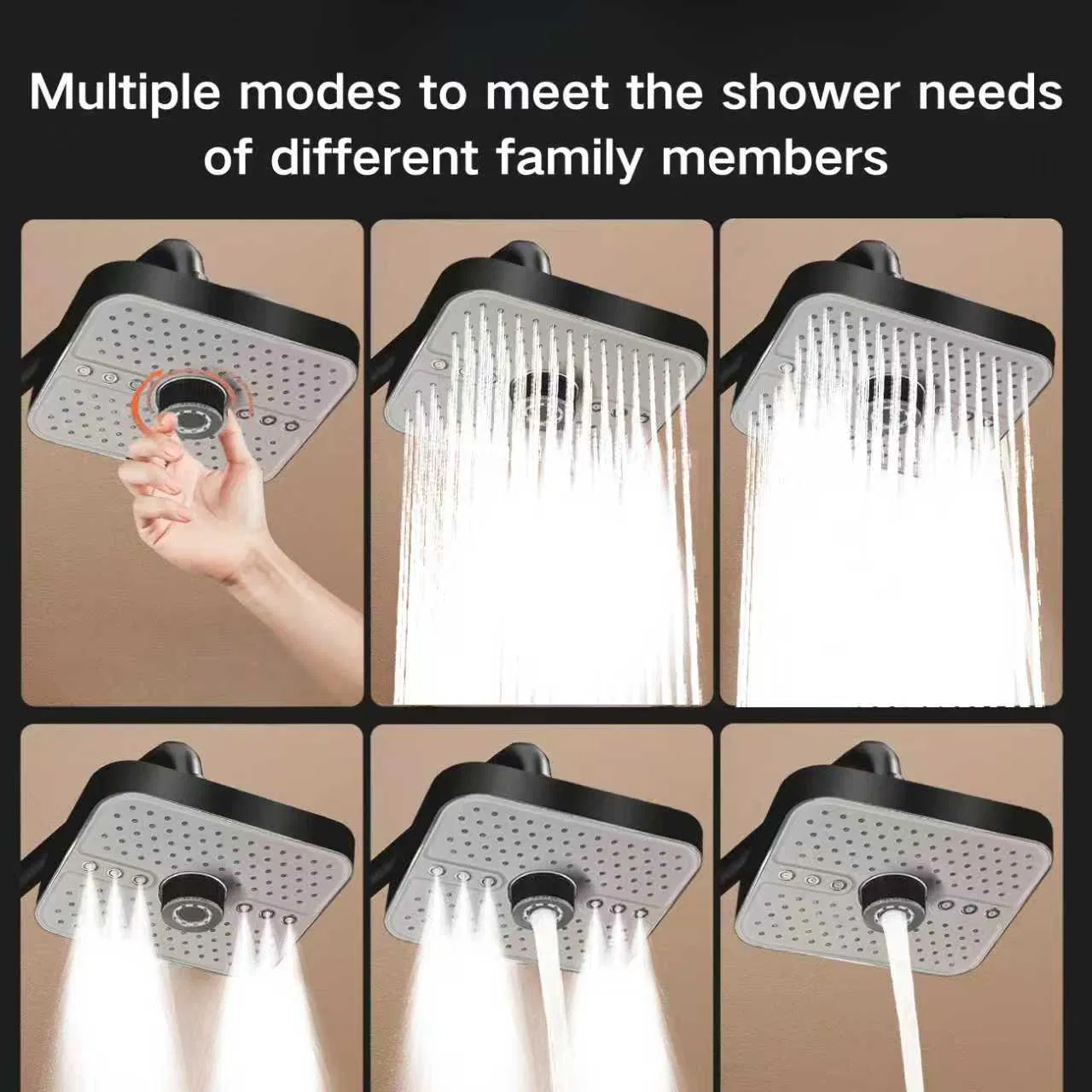 Special Design Adjustable Shower Head with Multiple Water Settings Rainfull Shower