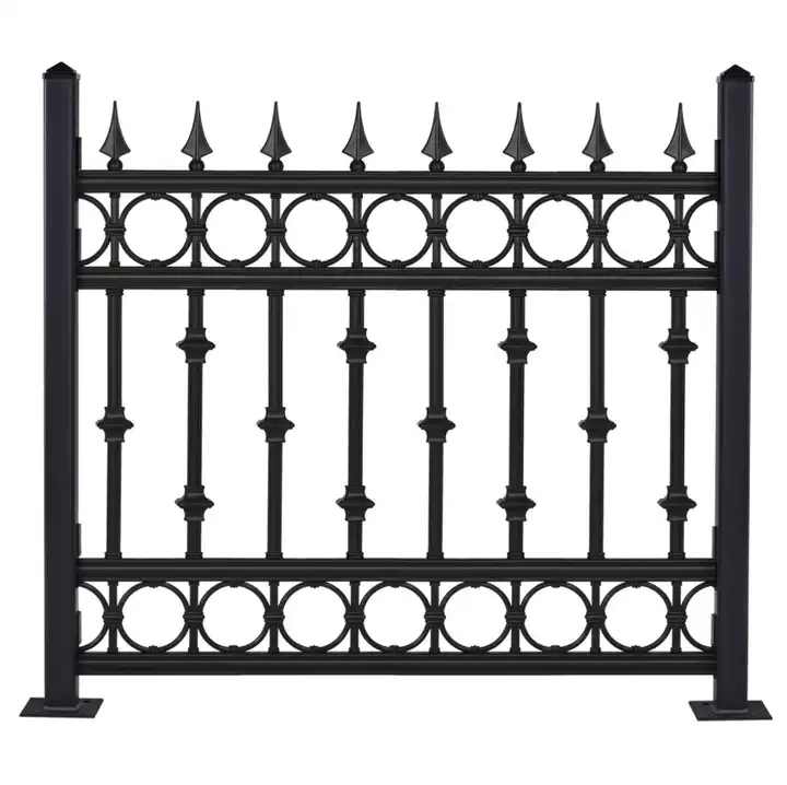 OEM ODM Factory Wrought Iron Ornamental Steel Metal Fence Panel