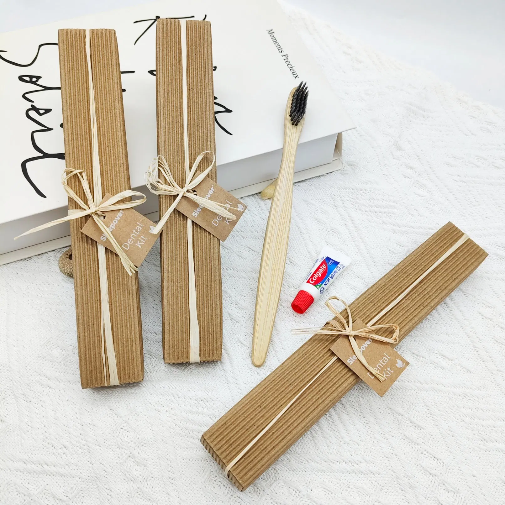 Eco Friendly Disposable Bamboo Toothbrushes Natural Hotel Amenities