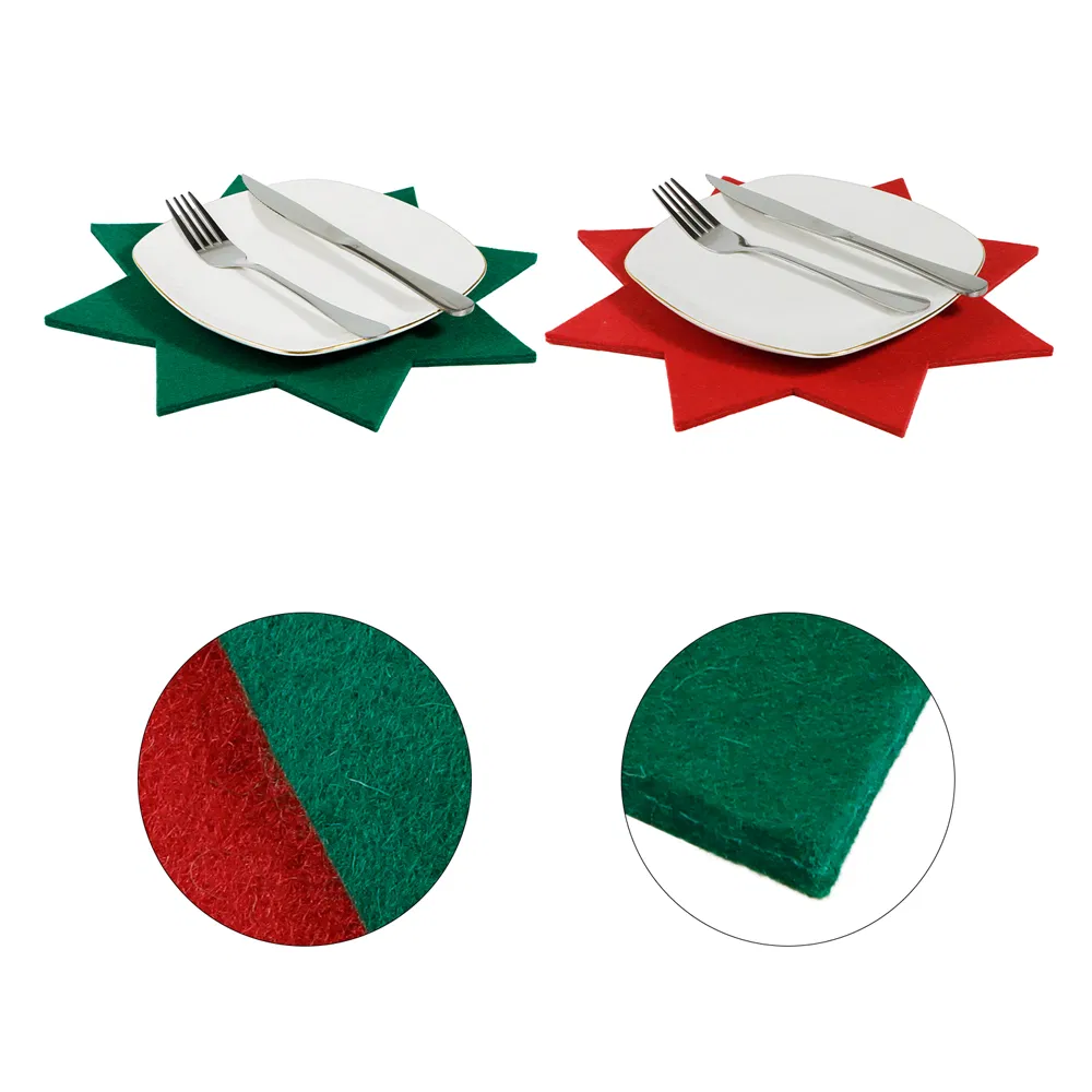 Christmas Placemats for Dining Table Seasonal Winter Xmas Holiday Thanksgiving Felt Table Mats