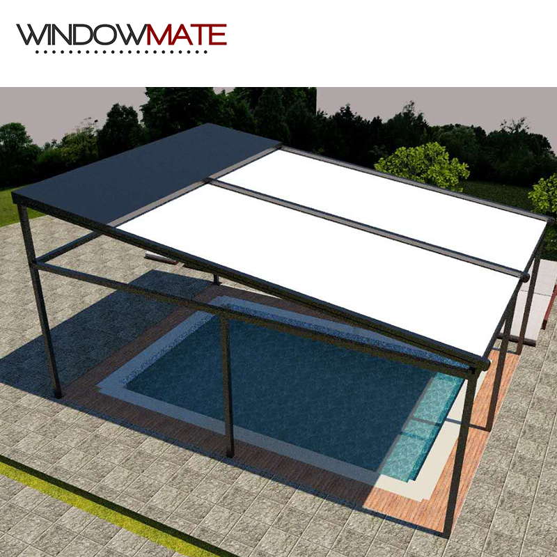 Retractable Cover PVC Roof Garden Gazebo Sunshade Awning