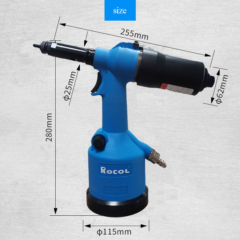 Powerful Pneumatic Hydraulic Rivet Nut Gun Tool with Rod Suction