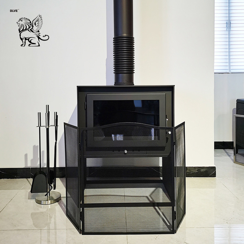 True Fire Burning Wood Heating Firewood Fireplace European Style Villa Cast Iron Fireplace Factory Wholesale