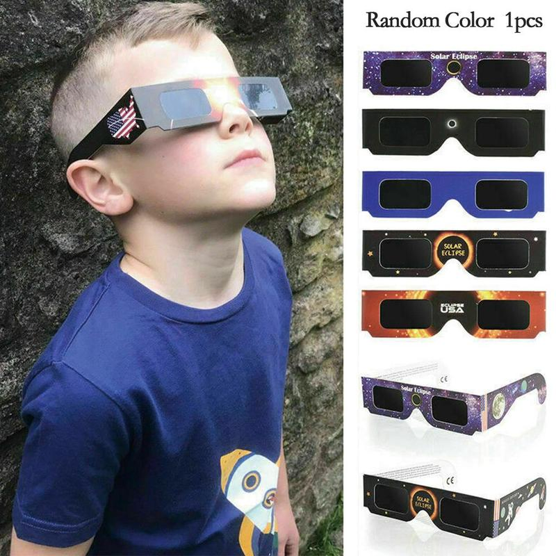 Custom Logo Printed Solar Eclipse Glasses CE ISO Protect Eyes Paper Glasses