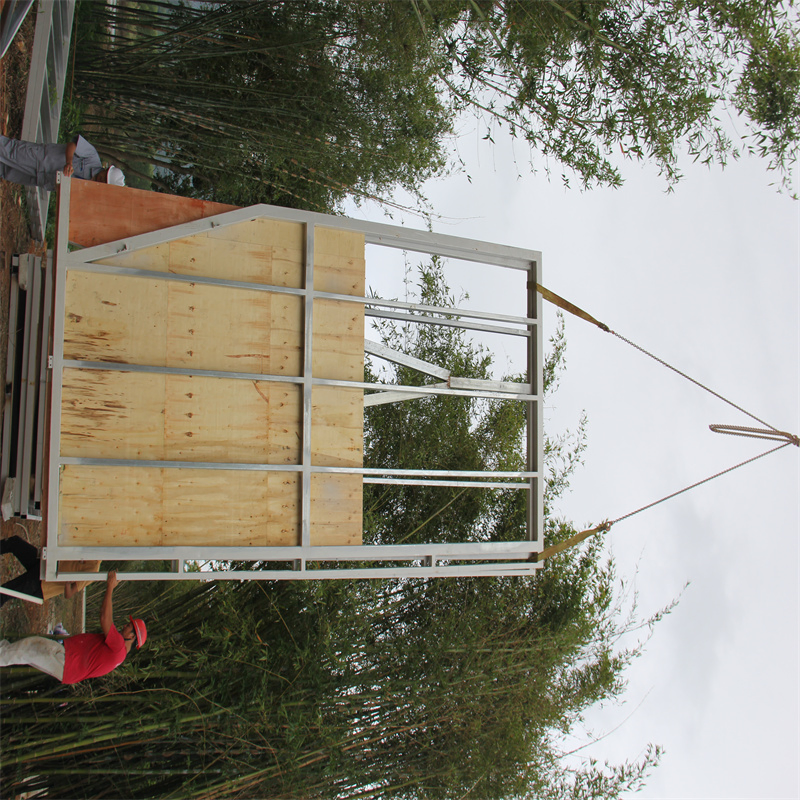 Hot Selling Noth and South America a-Frame Triangle Resort Holiday Prefab Steel Structure House with Loft