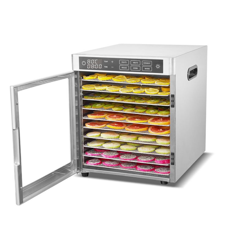 OEM Support 10 Trays Stainless Steel Electric Home Use Big Capacity Fruit Dryer Food Dehydrator Manufacturer