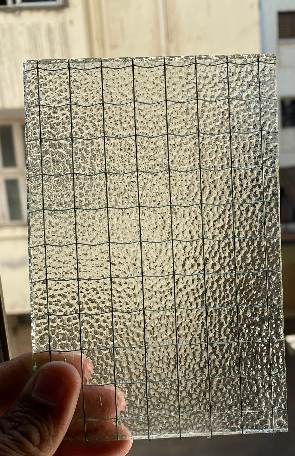 6mm Clear Nashiji Wired Glass Size 1500X2000 1830X2440 2000X2500mm