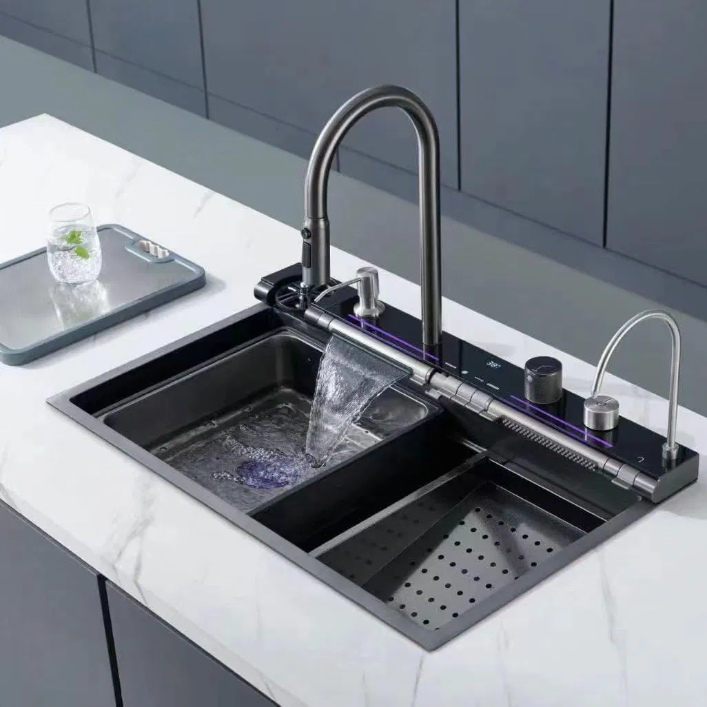 Ly7546 Blue Whale Sink Smart Faucet 201/304 Stainless Kitchen Sink