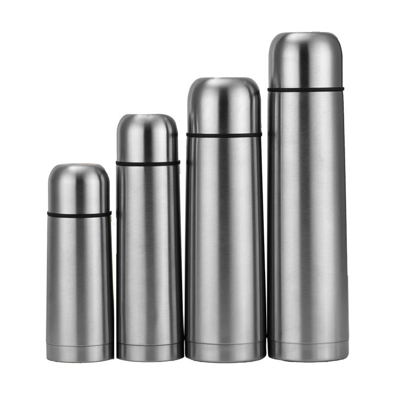 350ml/500ml750ml/1000ml Classical Double Wall Stainless Steel Thermos Vacuum Flasks Bullet Shape