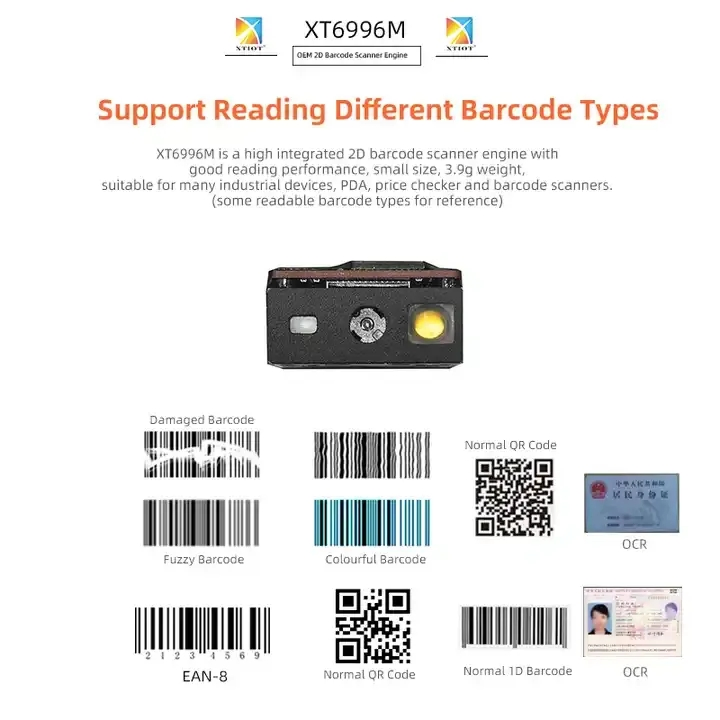 XT6996M XTIOT OEM Passport Scanner Embedded RS232 Reader Passport Scanner TTL MRZ Module