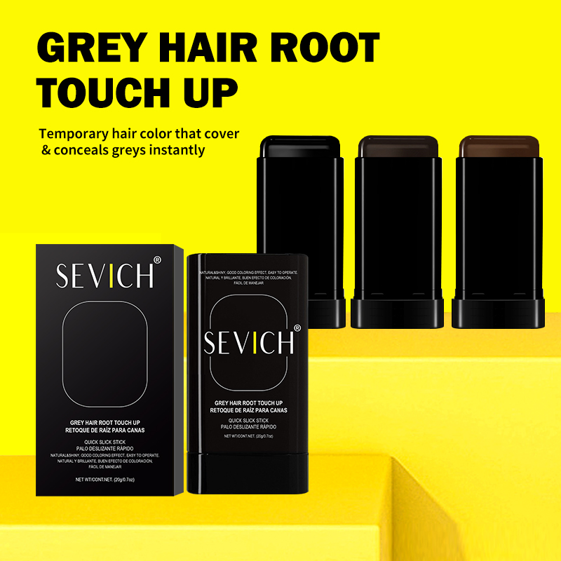 Grey Hair Cover Custom Logo Portable Natural Look Temporary Hair Black Root Cover up Hair Color Stick
